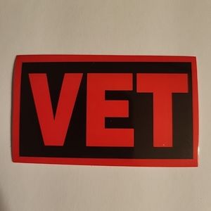 VET Veteran Motorcycle Helmet Bumper Sticker Decal Army Navy Marines Air Force
